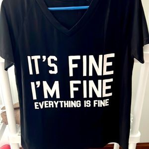 Womens T-shirt size medium but fits like a large